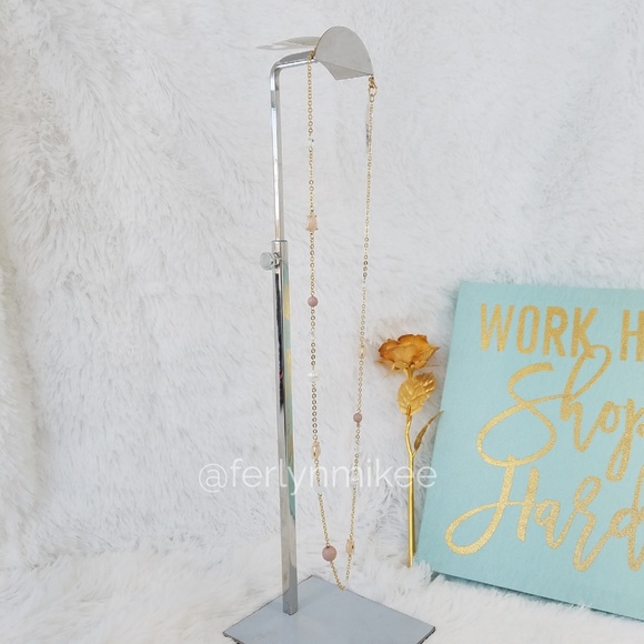 NEW LOFT Mixed Stone Station Necklace 17" NWT - Picture 2 of 7